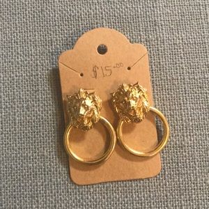 Lion Head Earrings